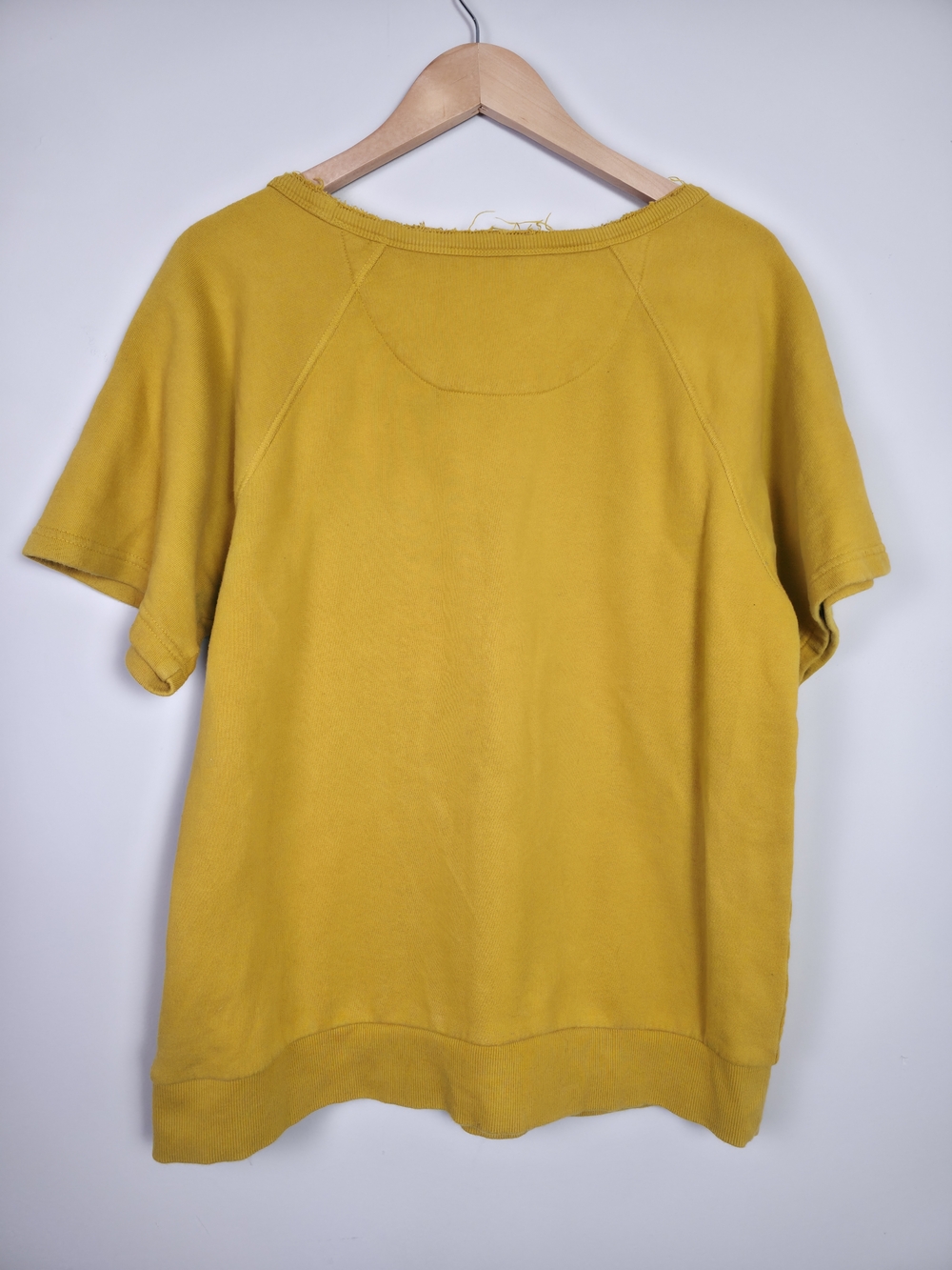 Anthropologie Jarmel by Jarmel Leopard Rainbow Sweatshirt Tee XL Mustard Boho - Picture 3 of 10